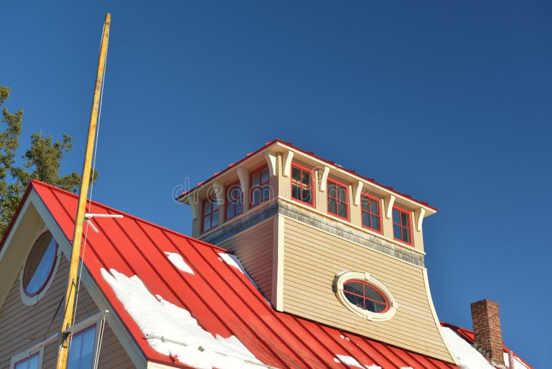 Cupola of the Owls Head Post Office Stock Photo Image of owls, head