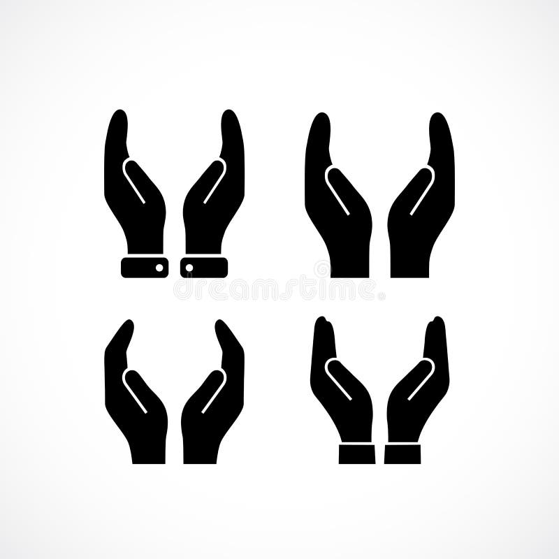 Cupped Hands Vector Icon Stock Vector Illustration Of Empty