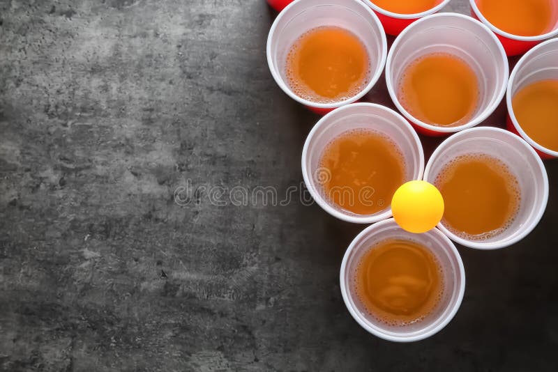 Beer Pong. Red Plastic Cup and Ping Pong Ball Isolated on White Stock Photo  - Image of beverage, college: 150541392