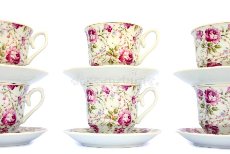 Cups with dishes stock photo. Image of cutout, pattern 18232844