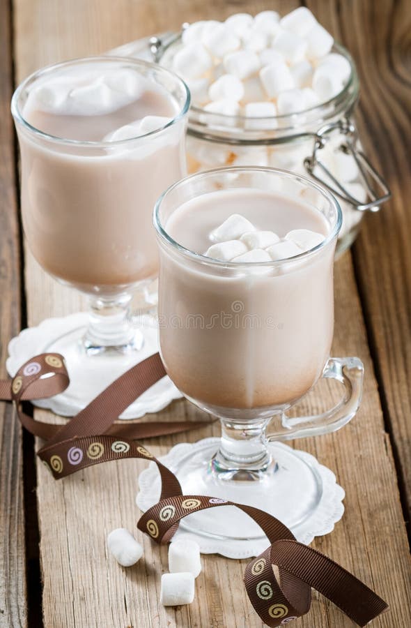 Cups of Hot Chocolate with marshmallows