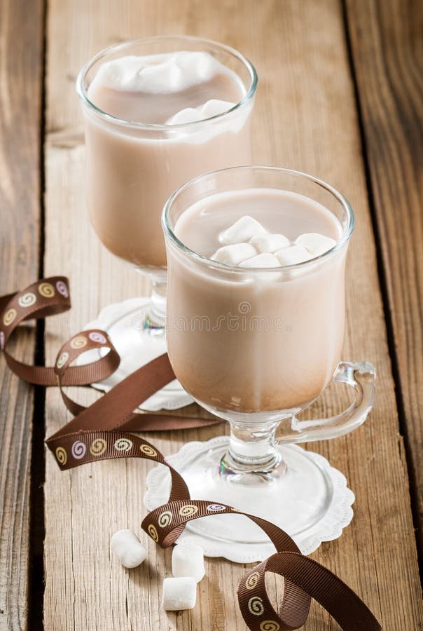 Cups of Hot Chocolate with marshmallows
