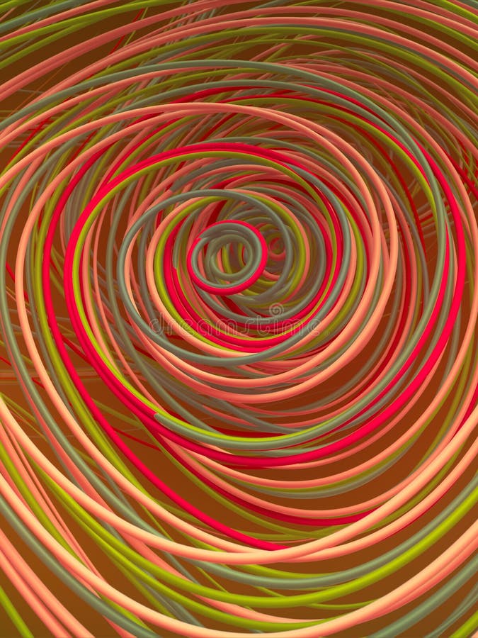 Curbe abstracte colorate. randare geometrică 3d generată de calculator royalty free illustration