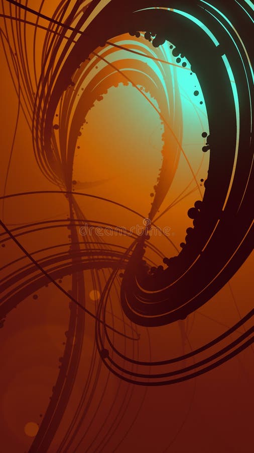 Curbe abstracte colorate. randare geometrică 3d generată de calculator stock illustration
