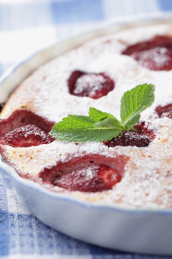 Curd cake with strawberry