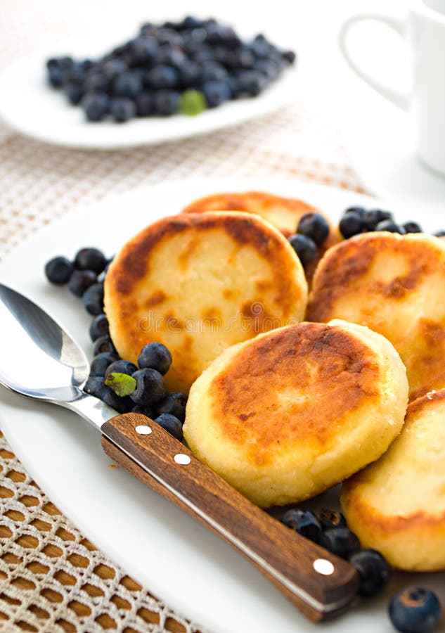 Curd pancakes royalty free stock photo