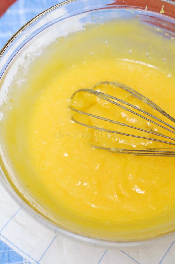 Curd лимона в делать стоковое фото rf Curd лимона в делать стоковое фото rf