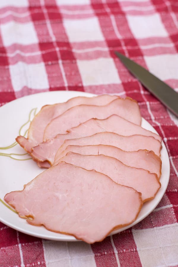 Cured Meat with Cheese and Olives on the Plate Stock Image Image of