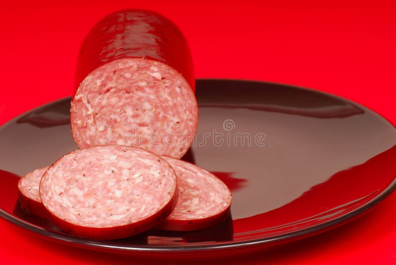 Cured salami stock image. Image of meal, cured, sausage 15330553