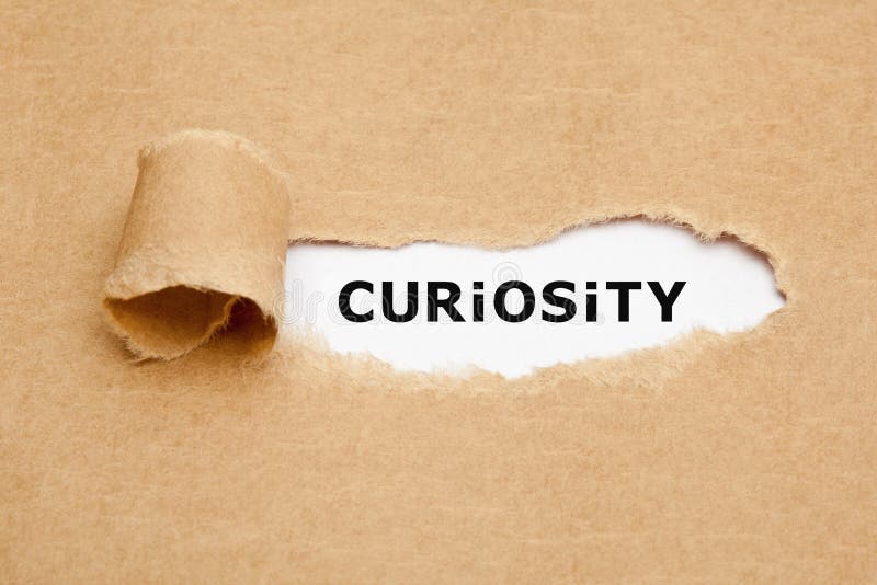Curiosity Torn Paper Concept