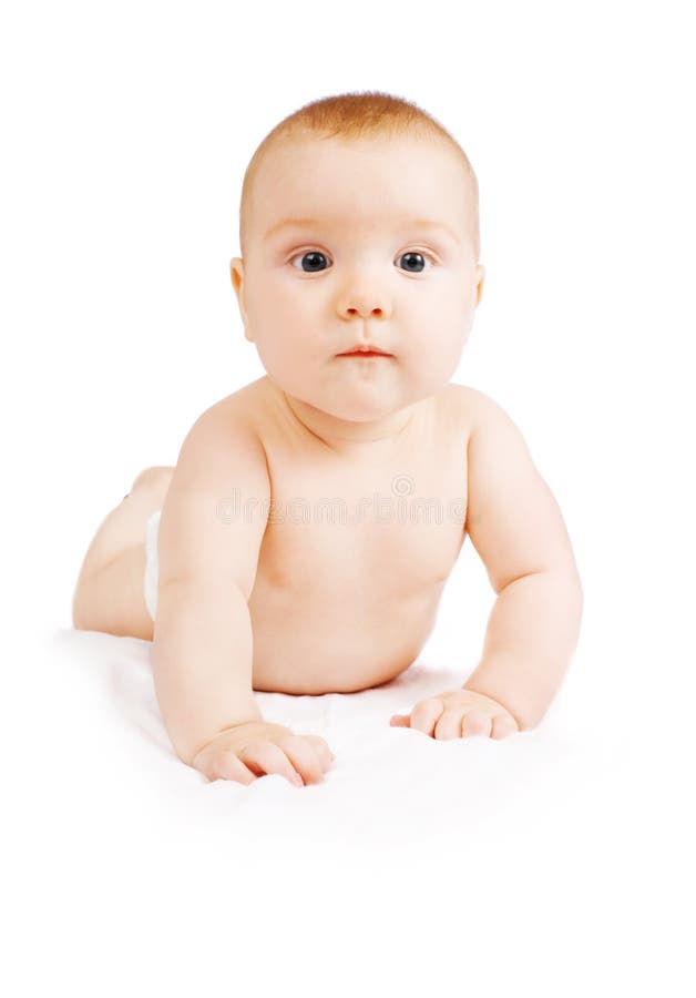 The curious baby stock photography