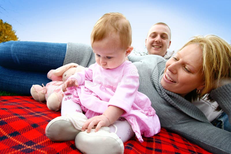 Curious baby plays royalty free stock photo