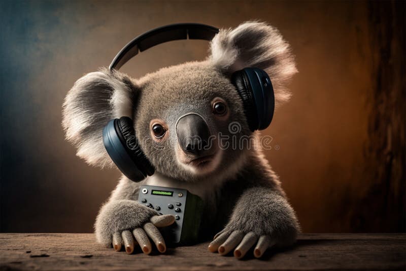 curious-fluffy-koala-wearing-headphones-listening-podcast-healthy-eating-generative-ai-269672969.jpg