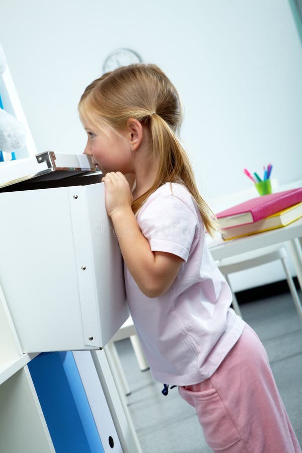 Curious kid stock photo