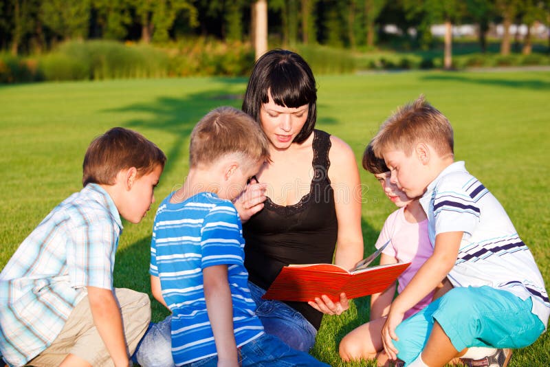 Curious kids royalty free stock photography