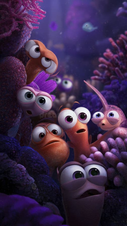 Curious Undersea Creatures royalty free illustration