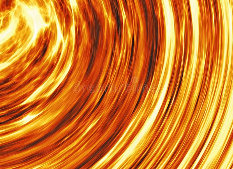 Curled bright explosion fire stock illustration