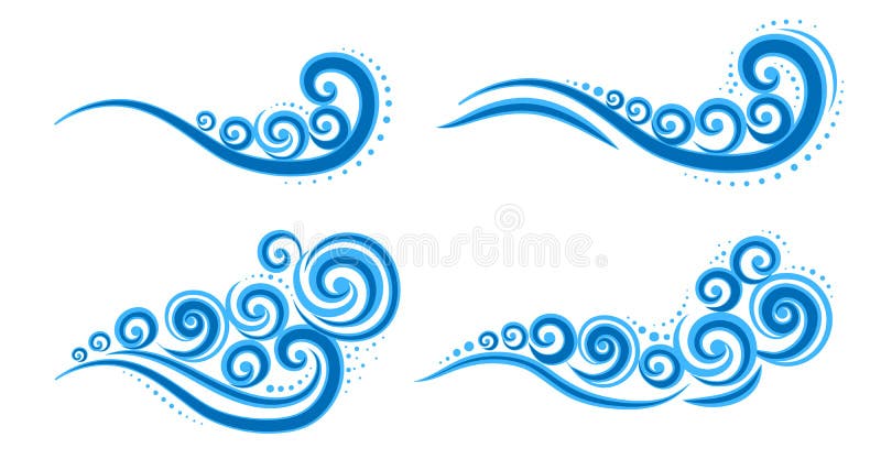 Curly blue waves