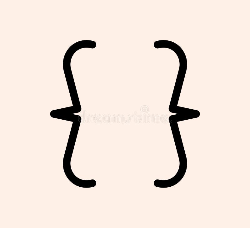 Premium Vector  Hand drawn math symbol braces in sticker style