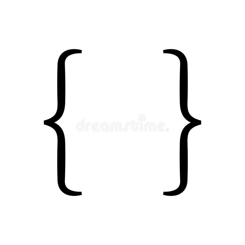 Curly Bracket Icon Stock Illustrations – 655 Curly Bracket Icon Stock  Illustrations, Vectors & Clipart - Dreamstime