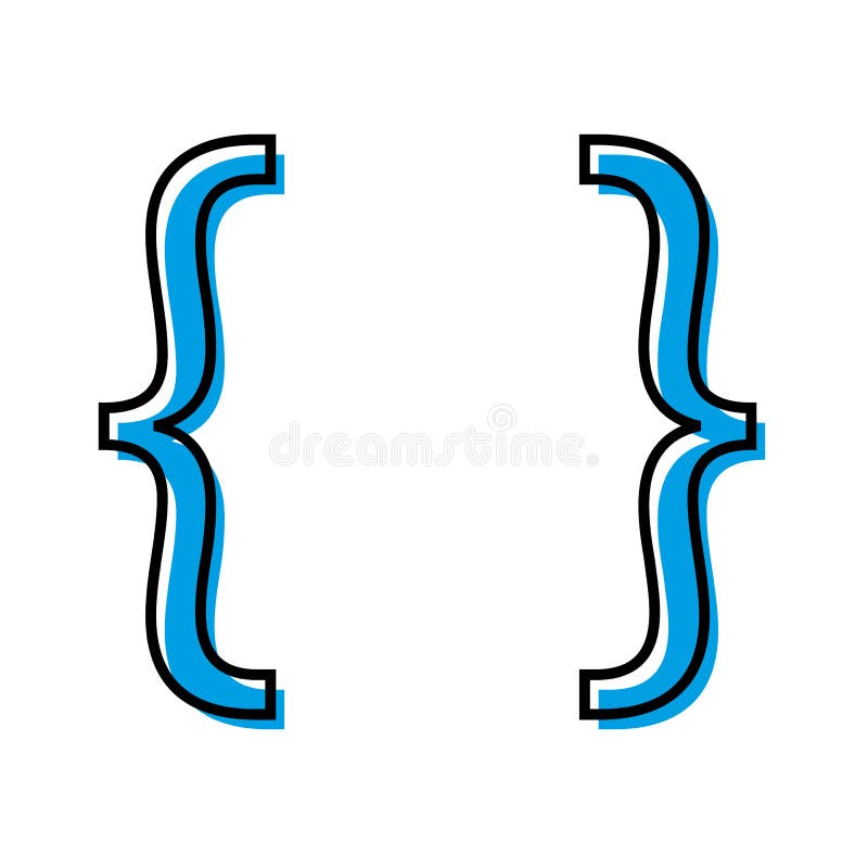 Math brackets vector icon stock vector. Illustration of graphics - 130683809