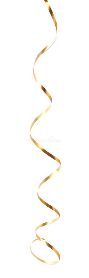 Curly and glossy ribbon isolated royalty free stock photos