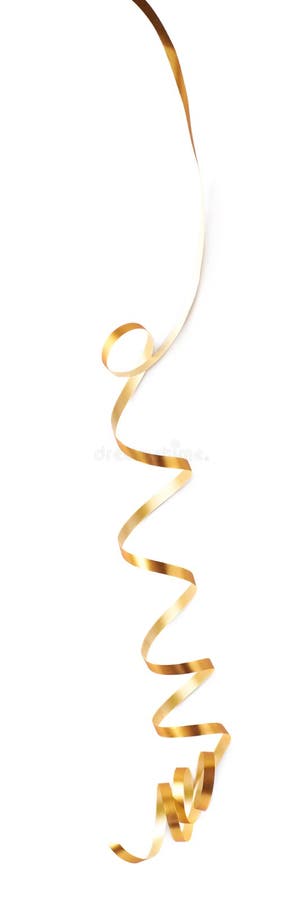 Curly and glossy ribbon isolated royalty free stock photography