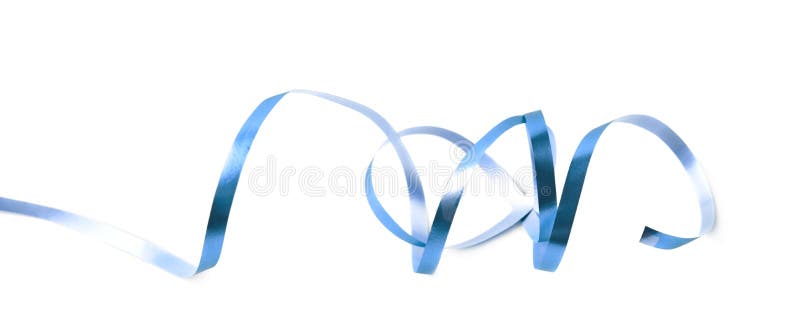 Curly and glossy ribbon isolated royalty free stock photo