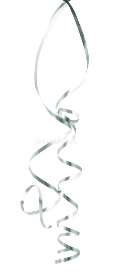 Curly and glossy ribbon isolated stock images
