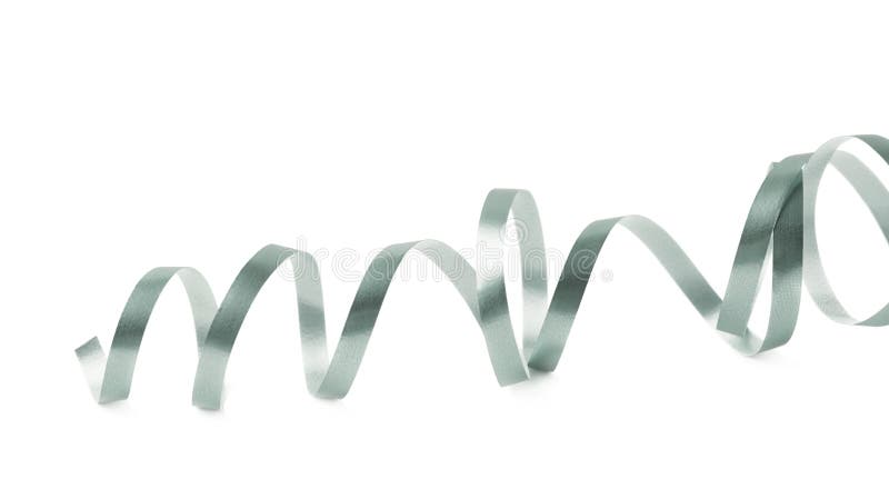 Curly and glossy ribbon isolated royalty free stock photos