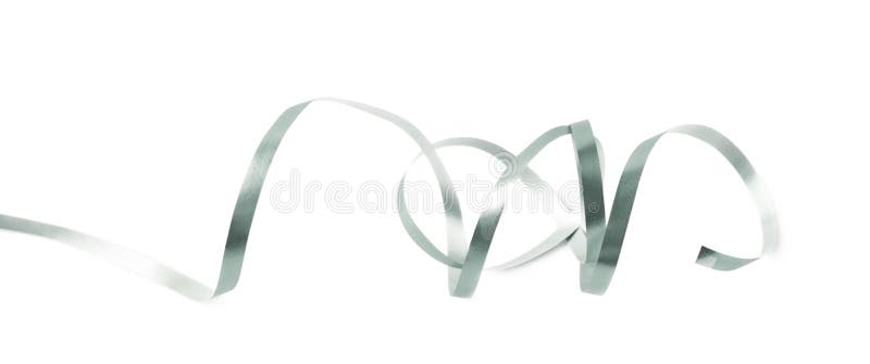 Curly and glossy ribbon isolated royalty free stock image