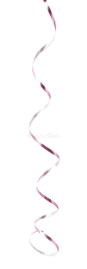 Curly and glossy ribbon isolated stock photo