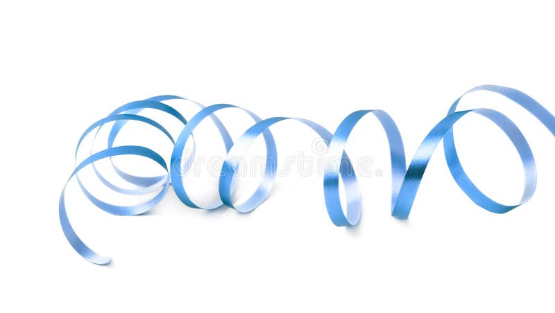 Curly and glossy ribbon isolated royalty free stock photography