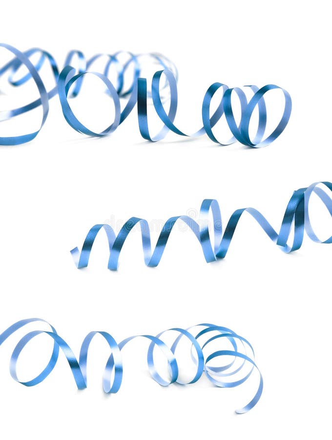 Curly and glossy ribbon isolated stock illustration