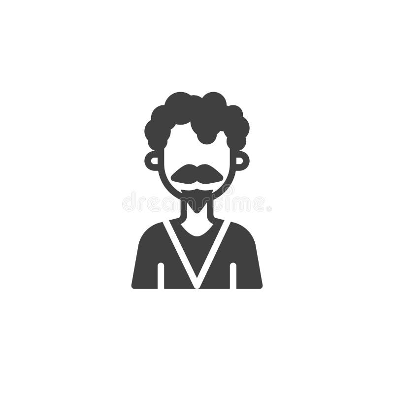 Curly Hair Man with Mustache Avatar Vector Icon Stock Vector - Illustration of icon, hairstyle: 166390074 Curly Hair Man with Mustache Avatar Vector Icon Stock Vector - Illustration of icon, hairstyle: 166390074