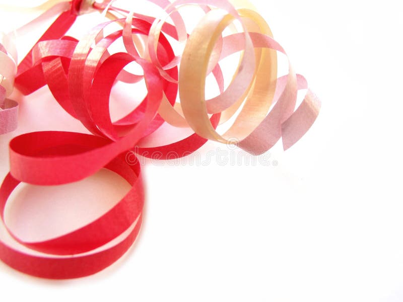 Curled Red Satin Ribbon Stock Photo - Download Image Now - Ribbon