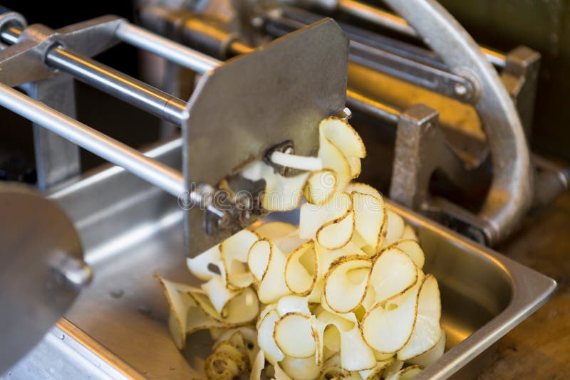 Curly, Ribbon Potato Fries Maker Stock Photo - Image of machine, event:  35059332