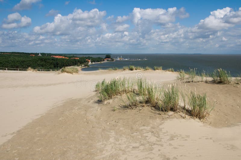 curonian οβελός πανοράματος στοκ φωτογραφία curonian οβελός πανοράματος στοκ φωτογραφία