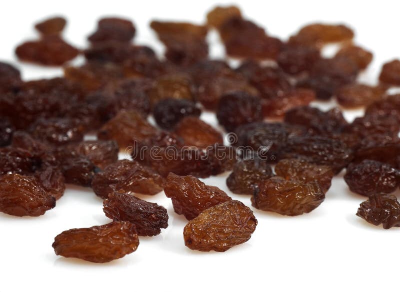 Currant, Vitis Vinifera Apyrena, Black Corinth Dried Grape Fruits Stock