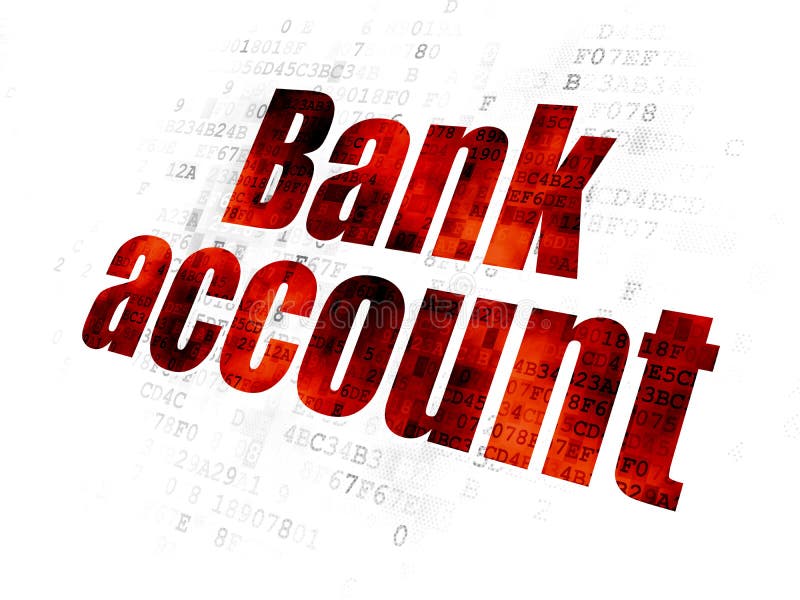 Currency Concept Bank Account on Digital Background Stock Illustration