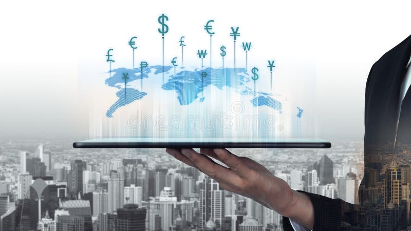 Currency Exchange Innovation in Digital Finance Vouch Stock Image ...