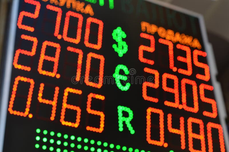 Display of Stock Market Quotes Stock Photo Image of current, dollar