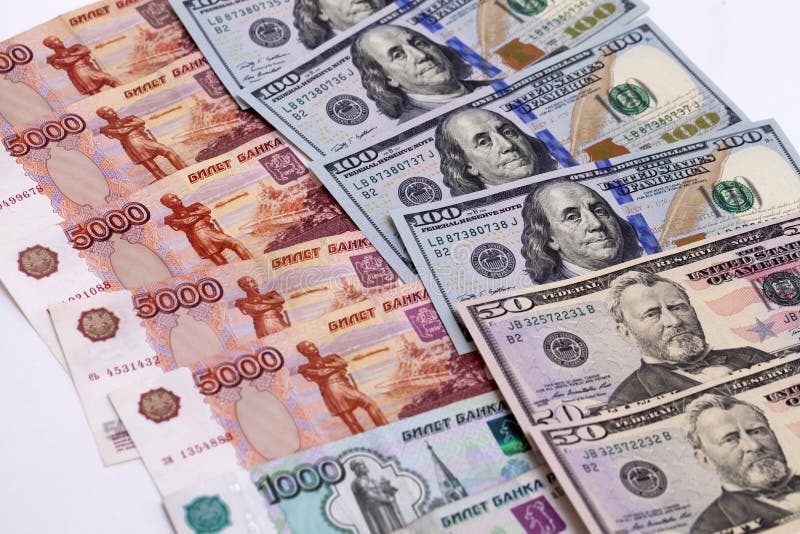 Currency Exchange Rate Of The Ruble Against The Dollar Stock Photo currency-exchange-rate-of-the-ruble-against-the-dollar-stock-photo