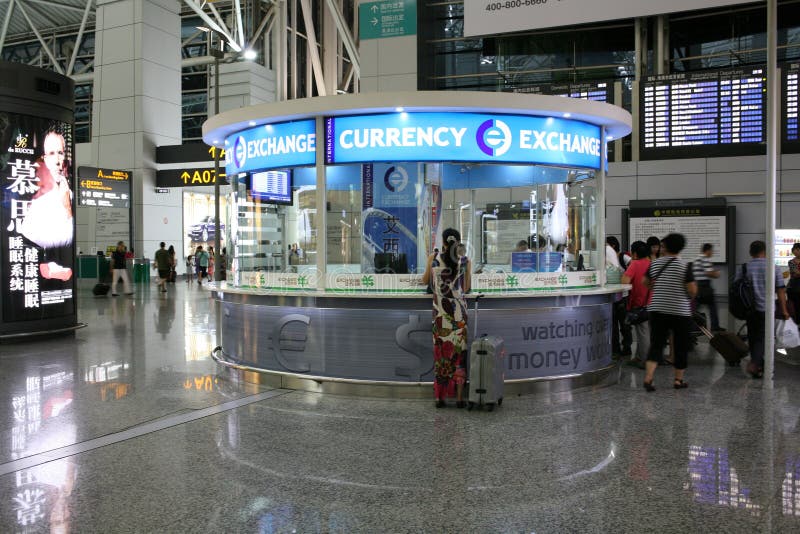 Currency exchange stock photography