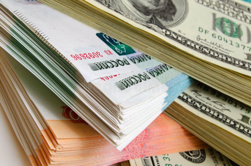 Currency Speculation the Ruble Dollar. Stock Photo Image of ruble