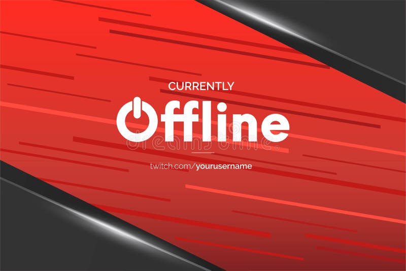 Currently Offline Twitch Banner Background Stock Vector - Illustration