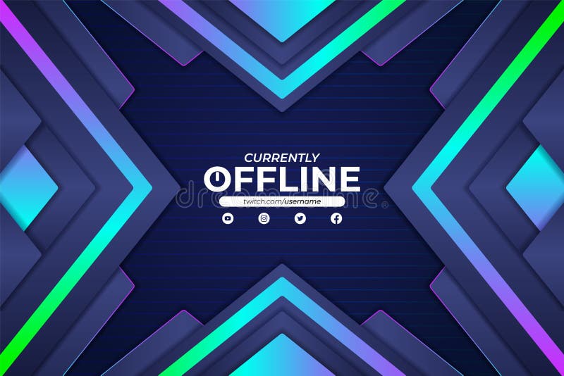 Currently Offline Twitch Gaming Modern Banner Concept Colorful Background  Stock Vector - Illustration of graphic, gaming: 217521084