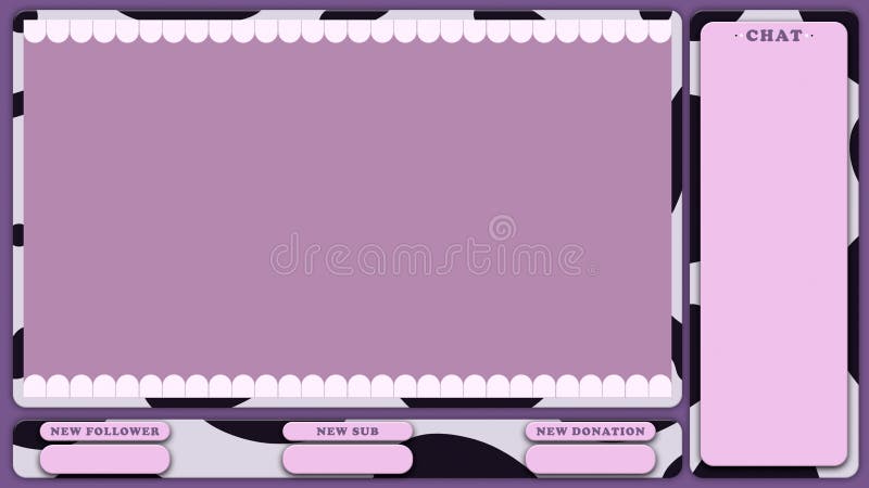 Cute Kawaii Overlay Screen - Pink