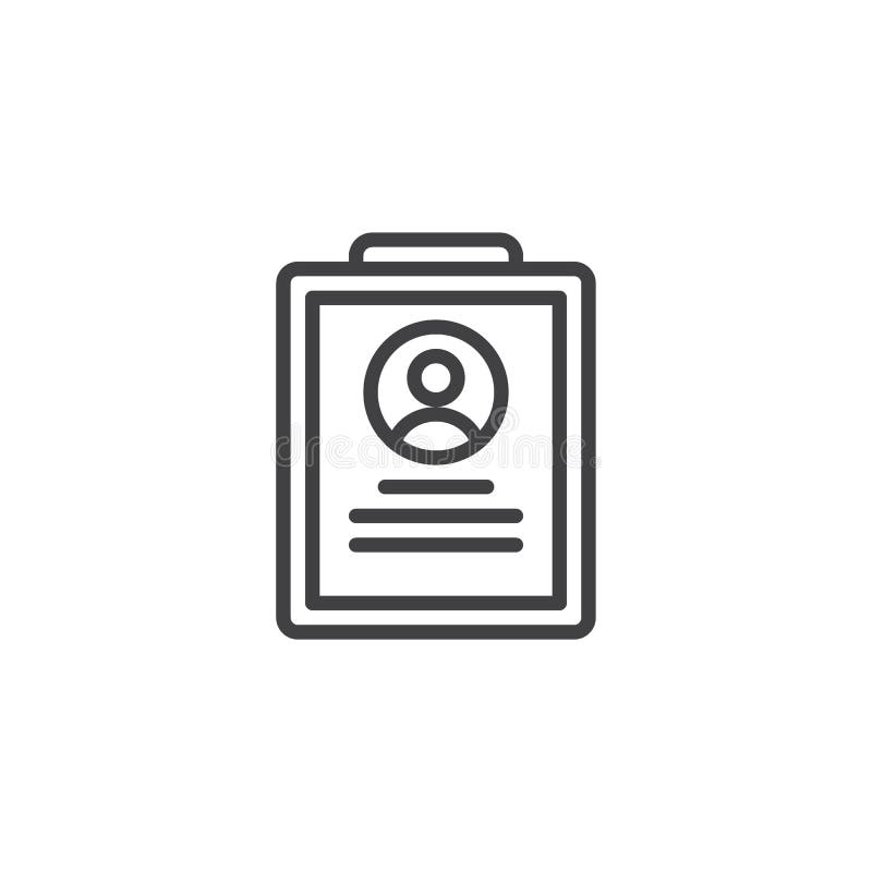 Curriculum vitae-Einstellungslinie Ikone vektor abbildung Curriculum vitae-Einstellungslinie Ikone vektor abbildung