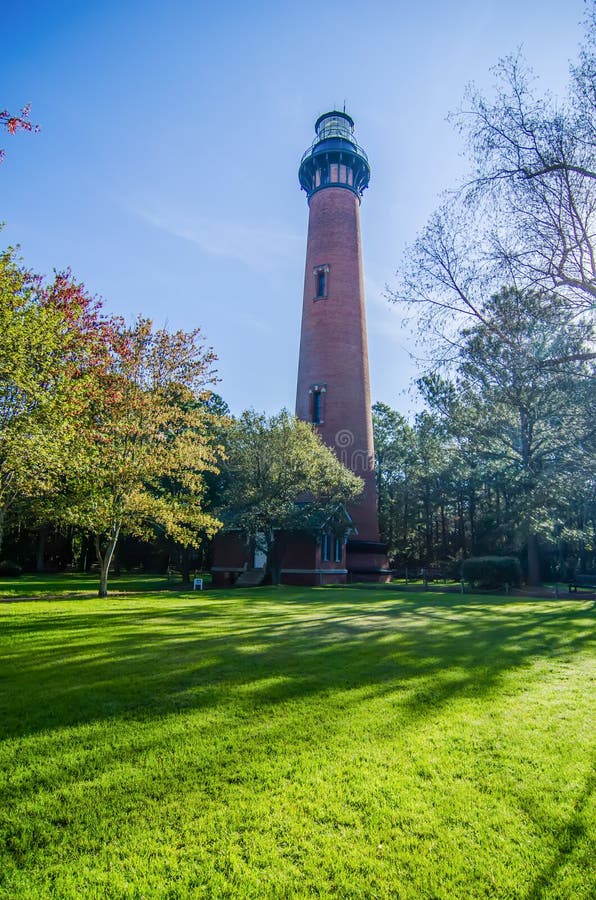 Currituck Beach Lighthouse on the Outer Banks Stock Photo Image of
